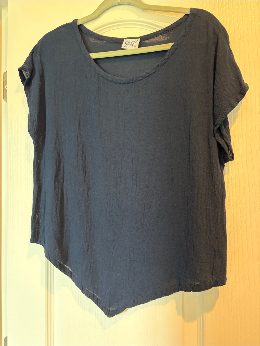 Boxy Short Sleeve Tee in Navy